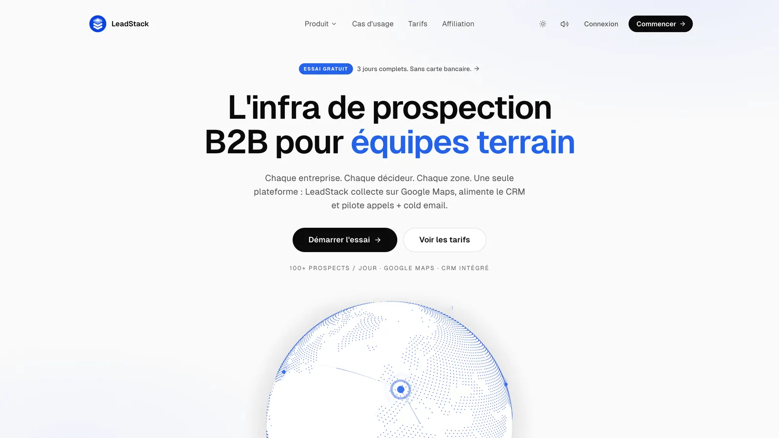 Plateforme LeadStack de prospection B2B