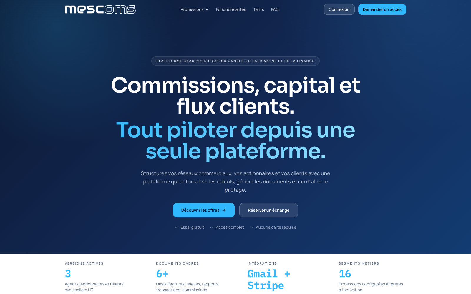 Aperçu du projet Mescoms réalisé par TikupMedia