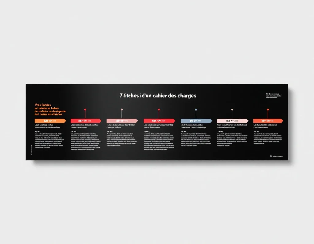 Timeline étapes rédaction cahier des charges projet digital